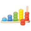 Drvena matematička nizalica s oblicima u boji - Thumbnail Image 1