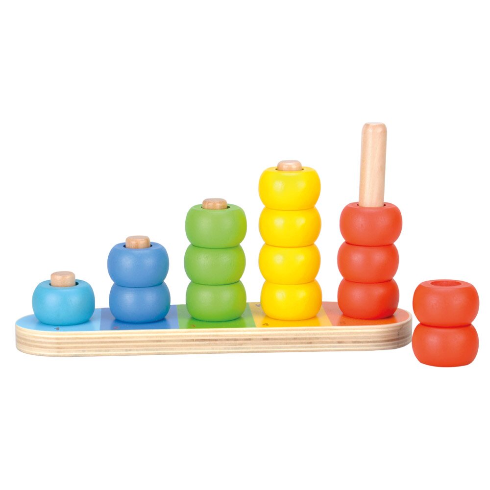 Drvena matematička nizalica s oblicima u boji - Slika 2