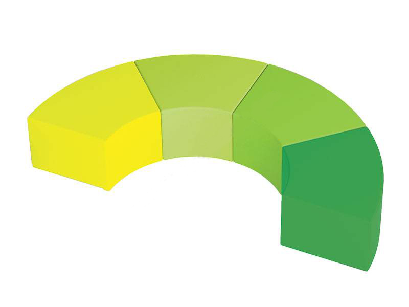 Set sjedalica polukružna, zelena - Slika 1