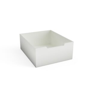 Kutija drvena bijela visina 15 cm D:37