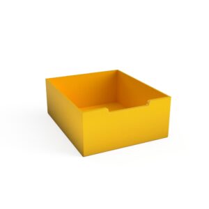 Kutija drvena žuta visina 15 cm D:37
