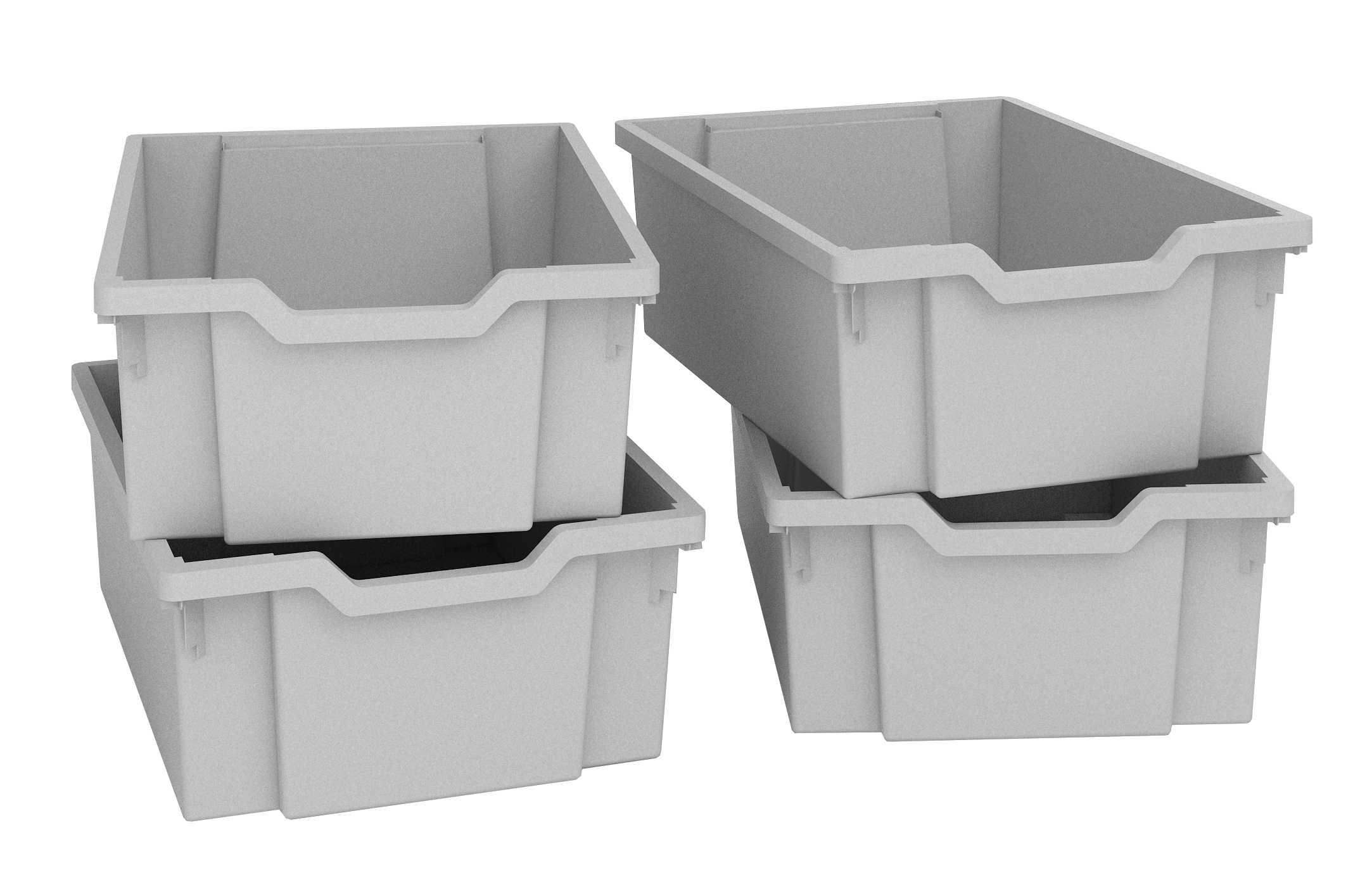 Plastična kutija siva visina 15 cm - Slika 1