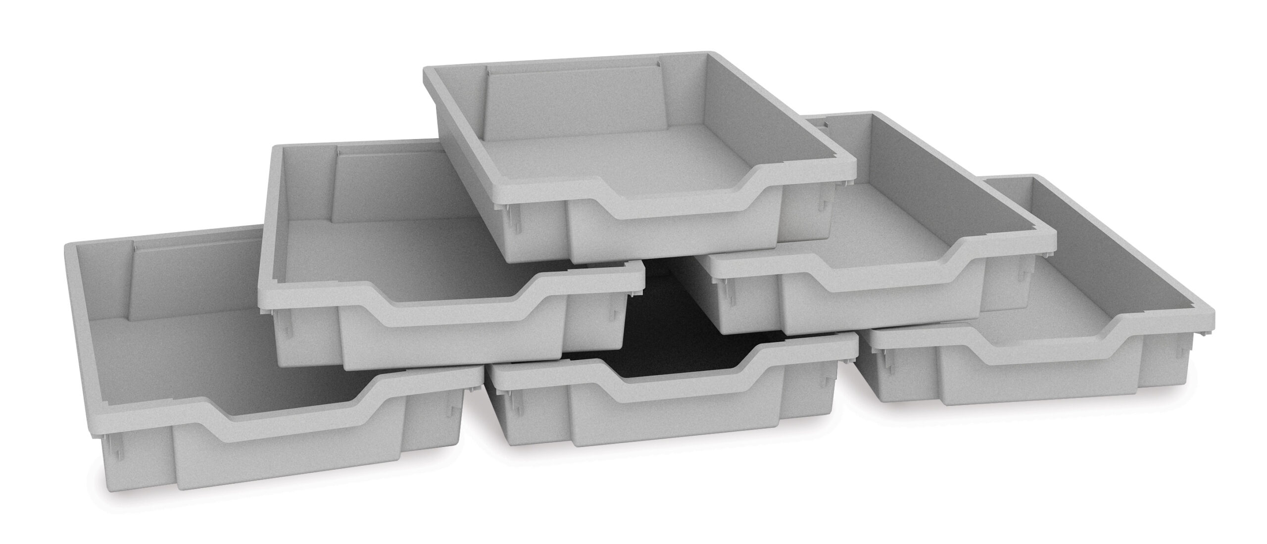 Plastična kutija siva visina 7 cm - Slika 1