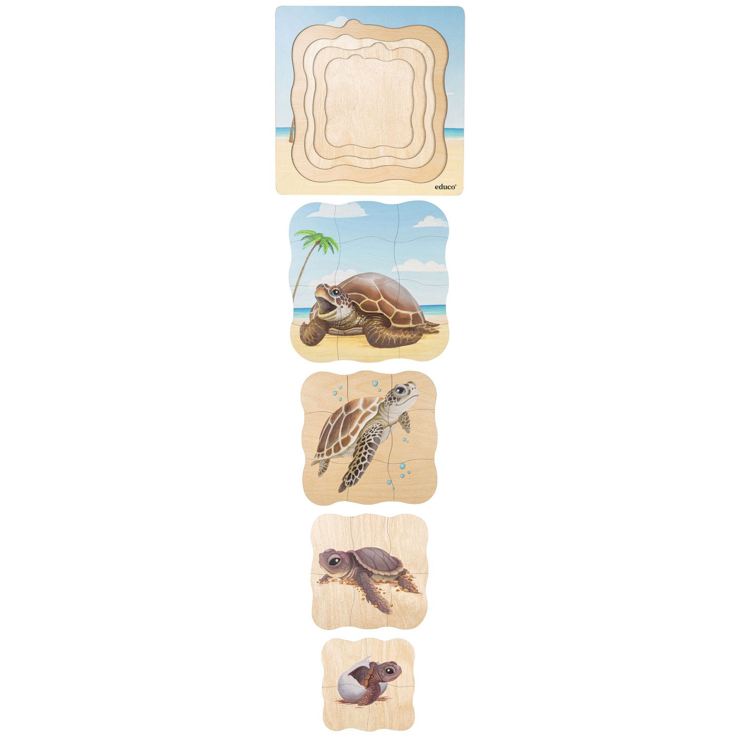Slojevite puzzle Morska kornjača - Slika 3
