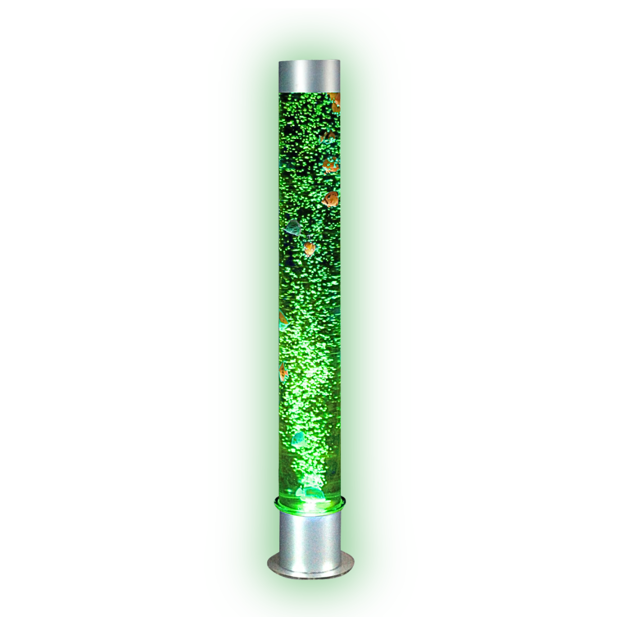 Senzorni LED cijevni stup s mjehurićima i ribicama (120 cm) - Slika 4
