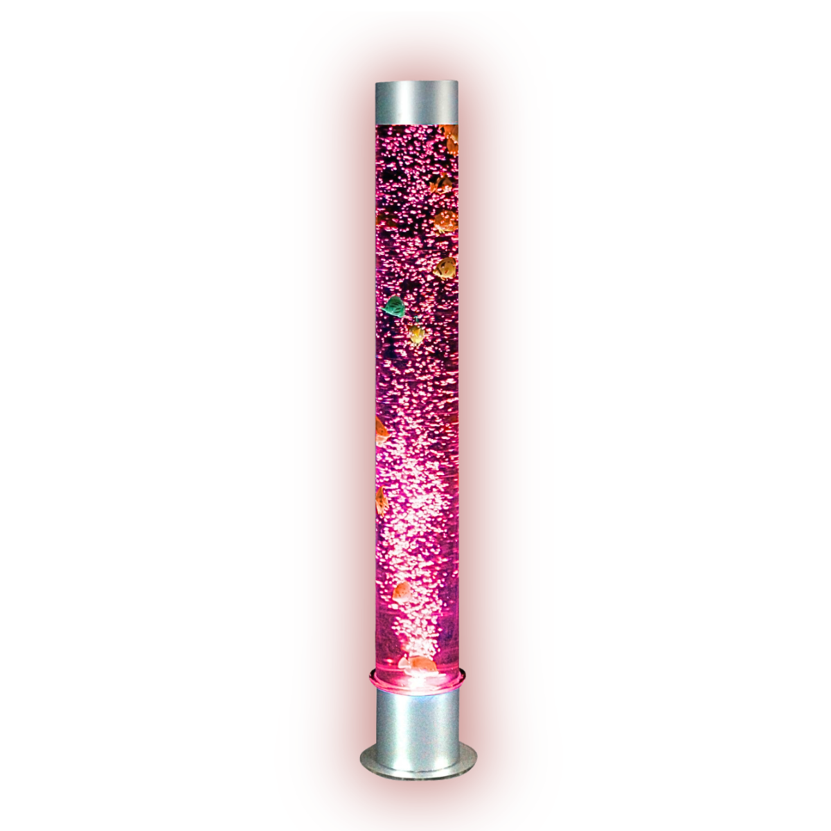 Senzorni LED cijevni stup s mjehurićima i ribicama (120 cm) - Slika 3