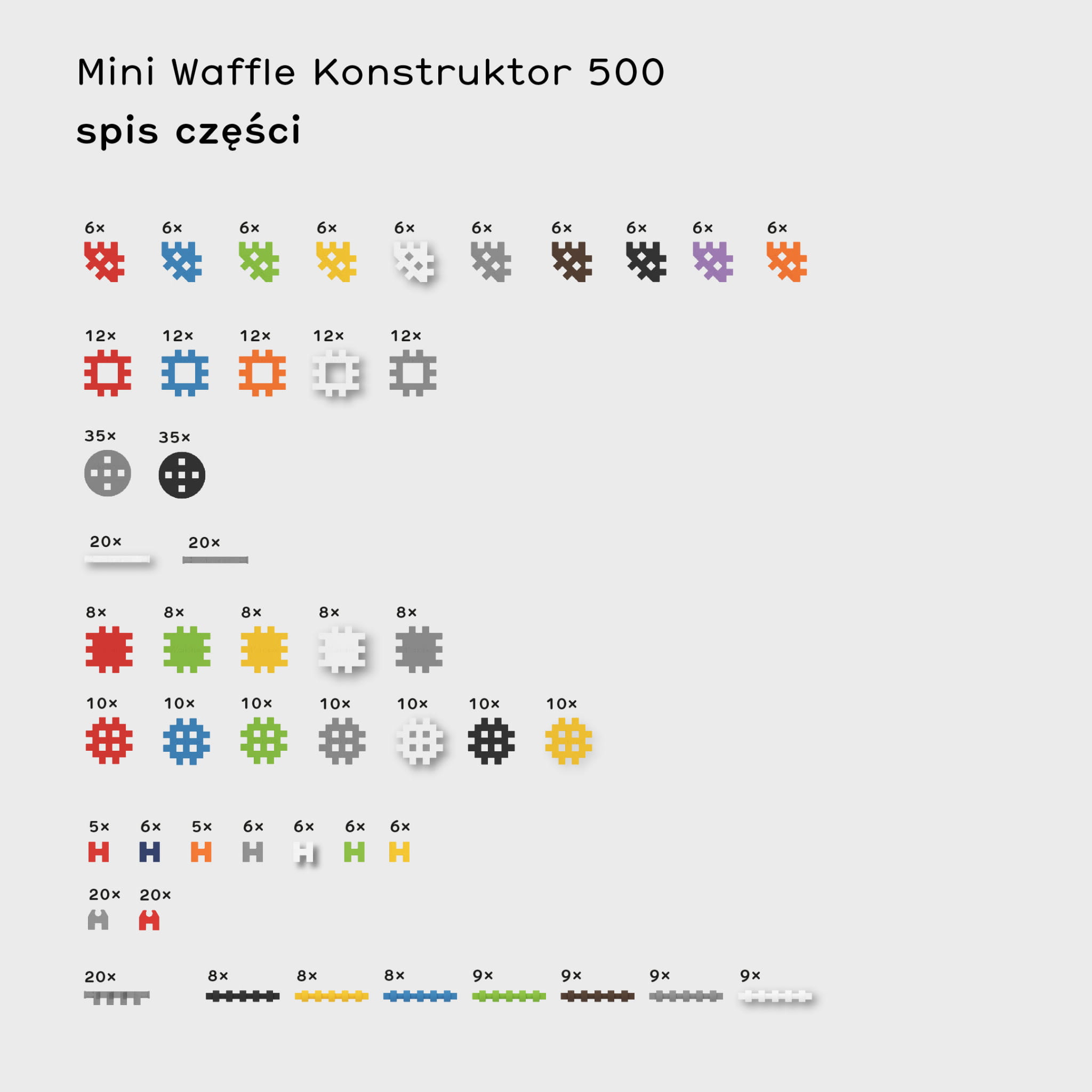 Mini waffle konstruktor - 500 kom - Slika 3